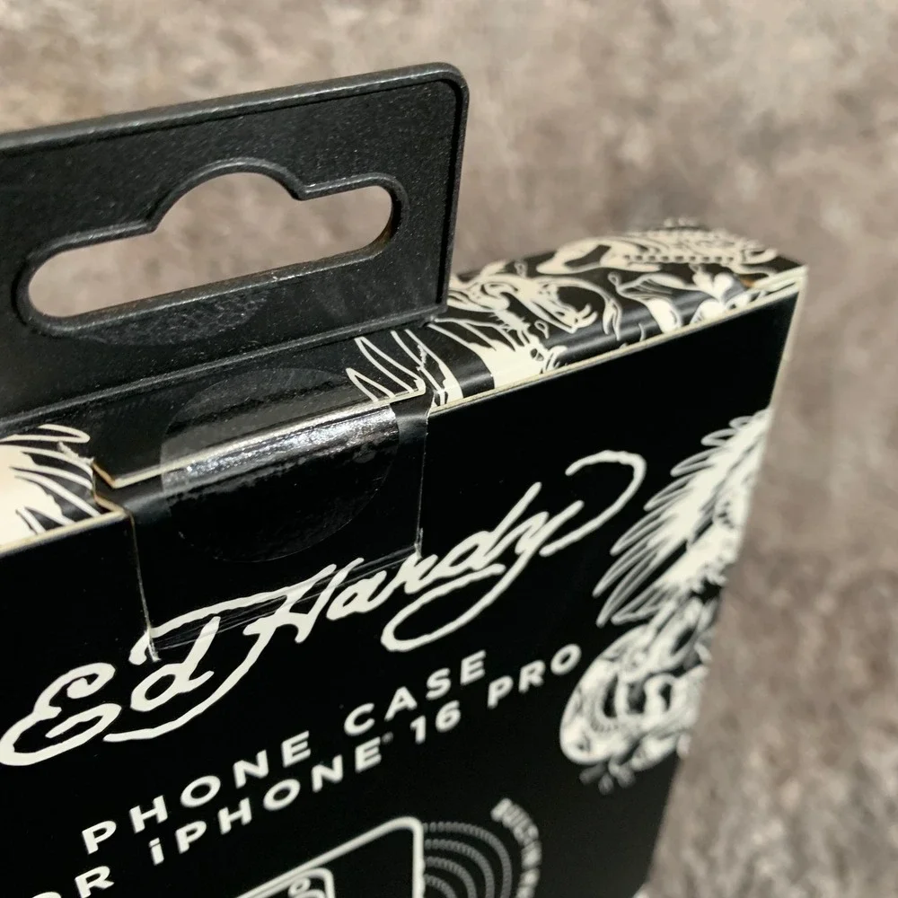 Ed Hardy iPhone 16 Pro Case MagSafe Tattoo Art Skulls Love Kills‎ Slowly New